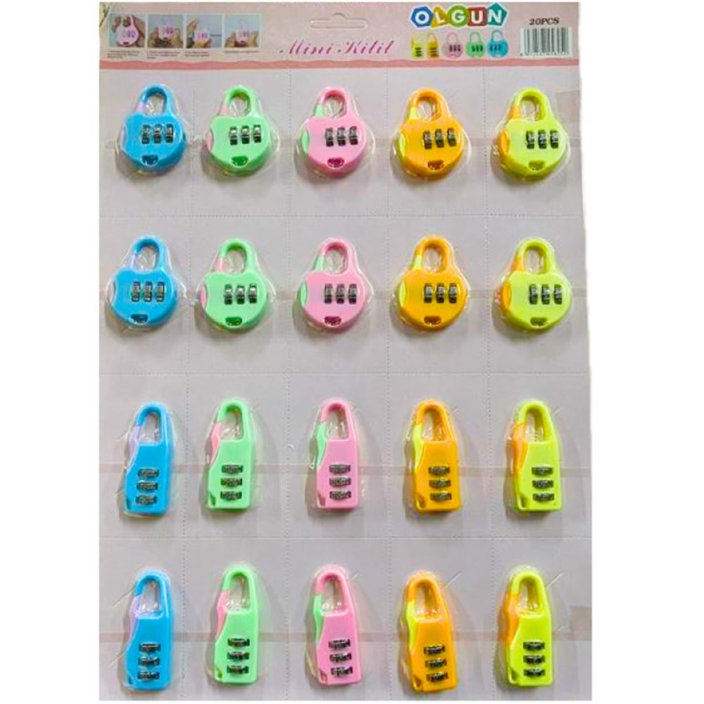 Olgun Şifreli Mini Kilit (1 Adet)