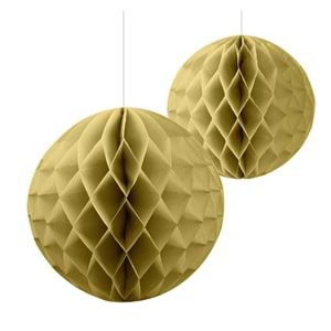 Kika Petekli Kağıt Süs Altın 2li