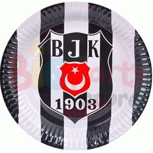 Karton Tabak Beşiktaş Lisanslı 23cm 8 Li