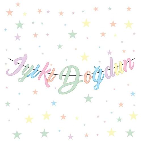 Banner Karton Yazı İyiki Doğdun Kaligrafi