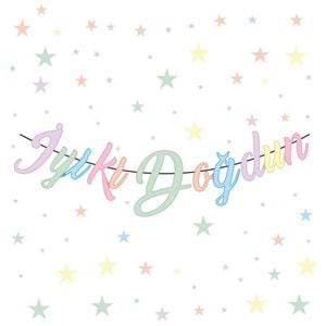 Banner Karton Yazı İyiki Doğdun Kaligrafi