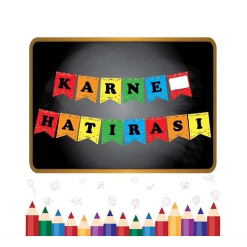 Kağıt Banner Karne Hatırası