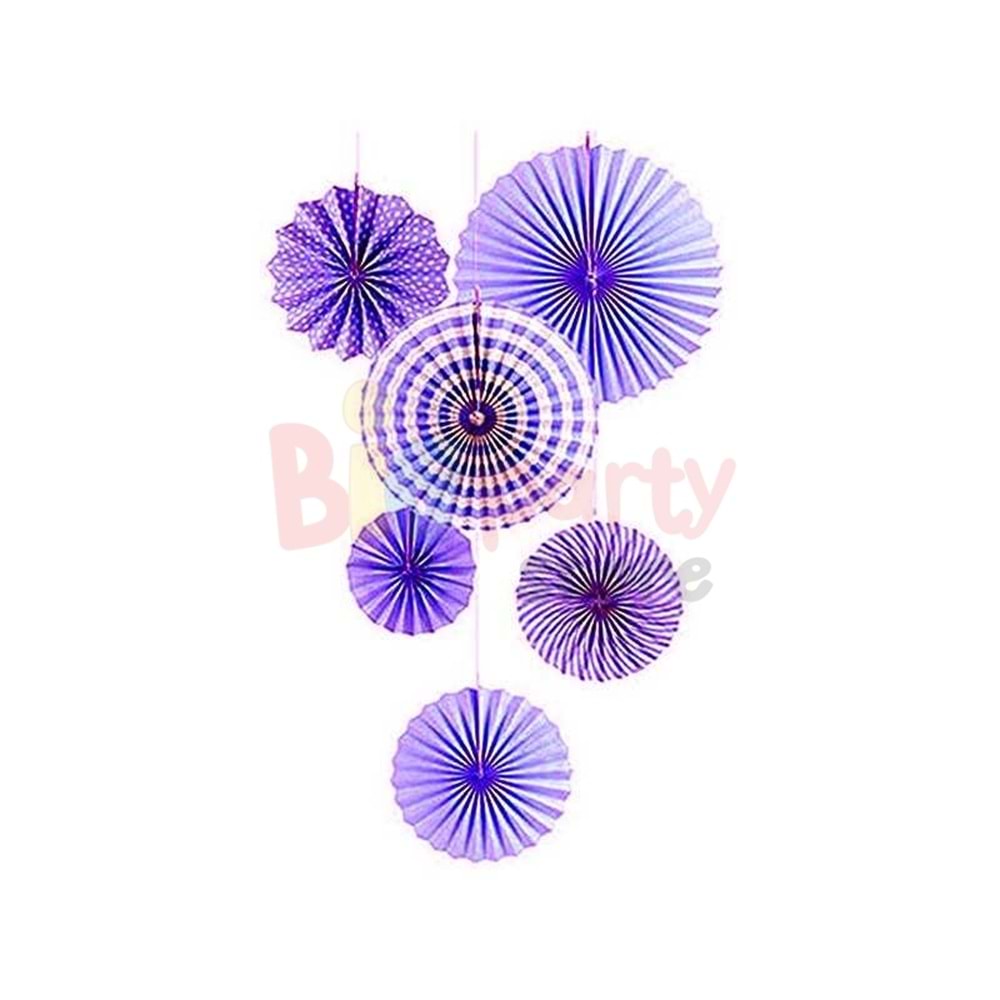 Kağıt Yelpaze 6 Lı Set