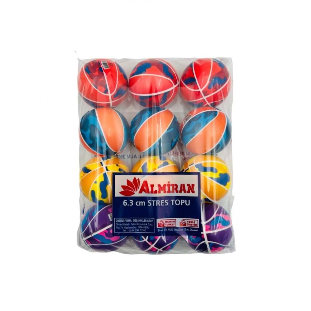 Almiran Stres Topu 6.3Cm Kamuflaj (1 Adet)