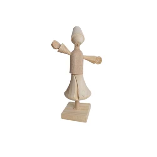 Ahşap Mevlana Figürü 18Cm