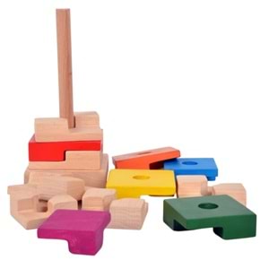 Ahşap Kilitli Kare Kule Dizme