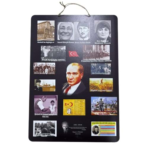 Dikey Atatürk Köşeşi Hayatı 50x70