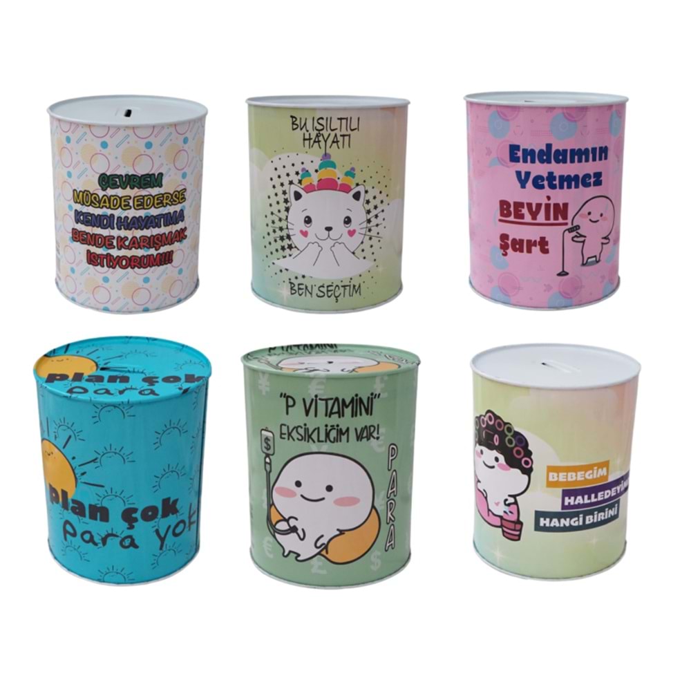 Metal Duygulu Kumbara Süs Eşya (1 Adet)