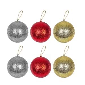 Kika 3cm Simli Strafor Top Ağaç Süsü 12li 2001424