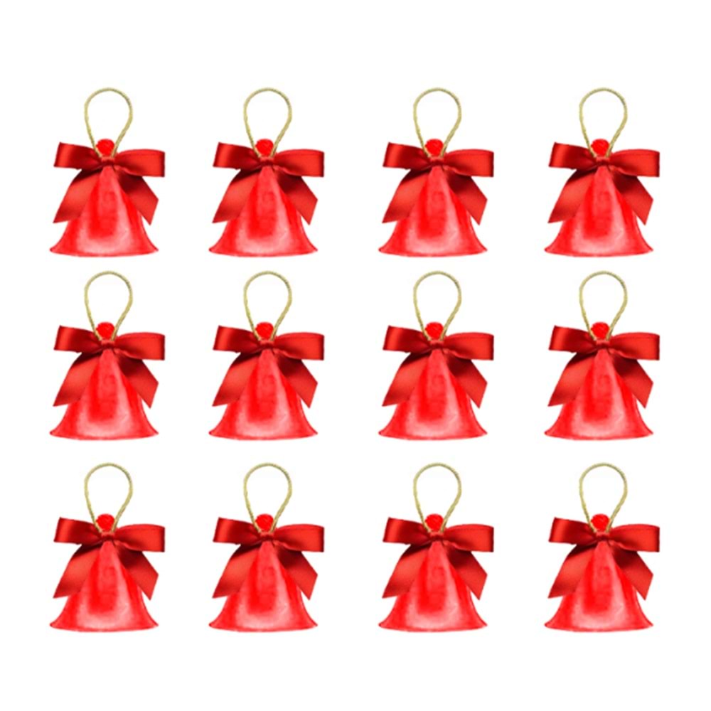 Kika Yılbaşı Ağaç Süsü Süslü Çan 12li 2005783