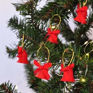 Kika Yılbaşı Ağaç Süsü Süslü Çan 12li 2005783