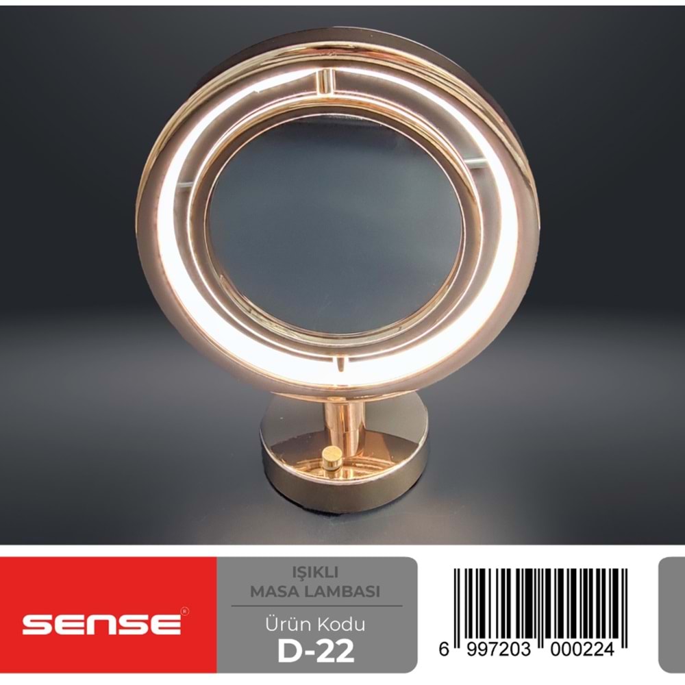 Sense Gold Işıklı Ayna D-22