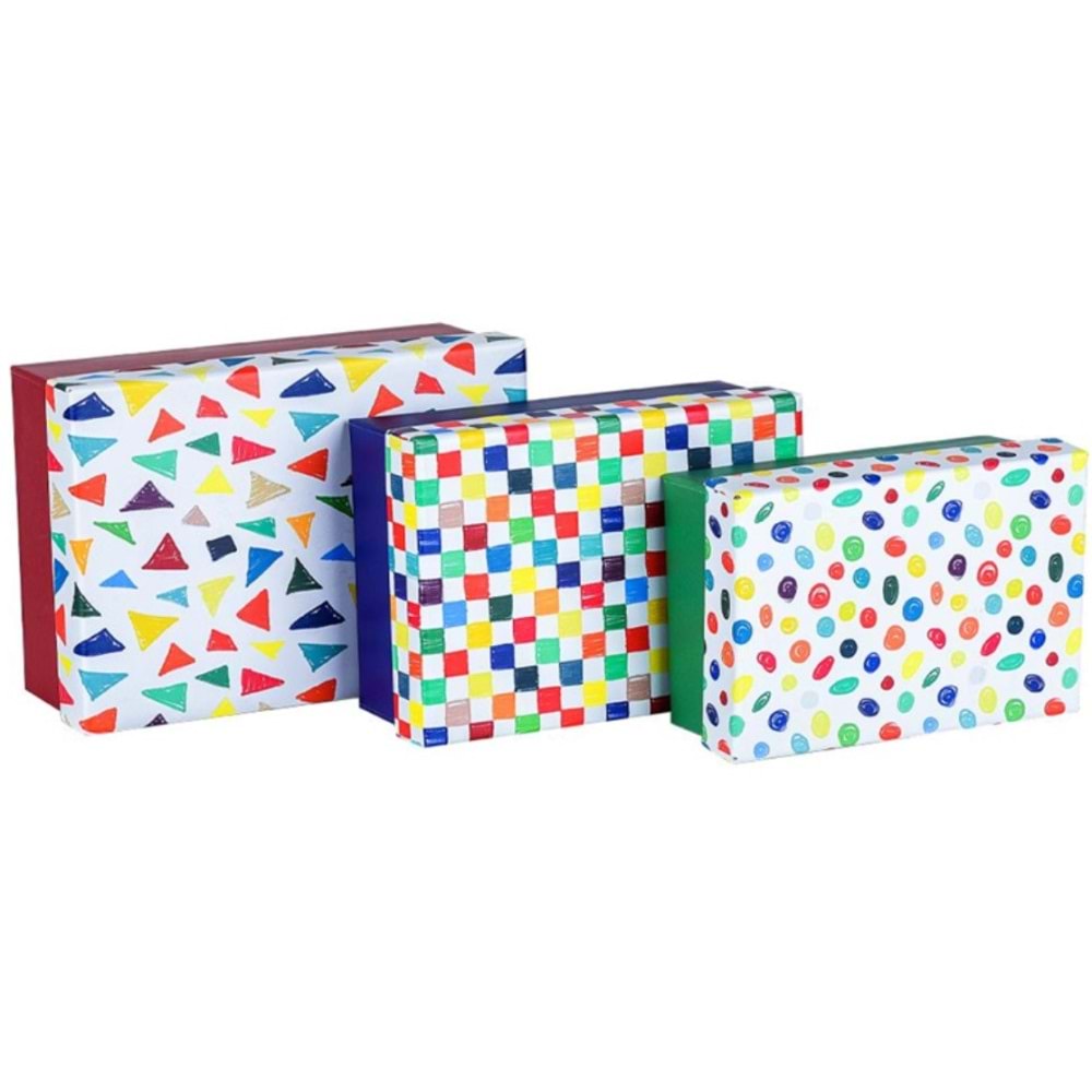 Mikro 4161 St. 3 Lü Küçük Kutu Seti Color Geo