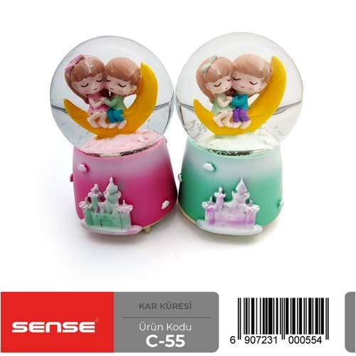 Sense Büyük Boy Işıklı Sesli Kar Küresi C-55
