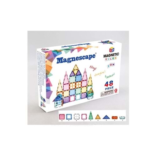 Başel Magnescape Magnetic Tiles 48 Parça