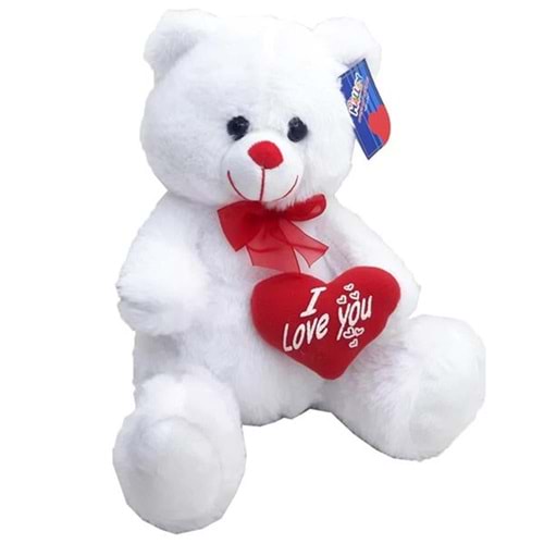 Halley 30 Cm Kalpli Beyaz Ayı