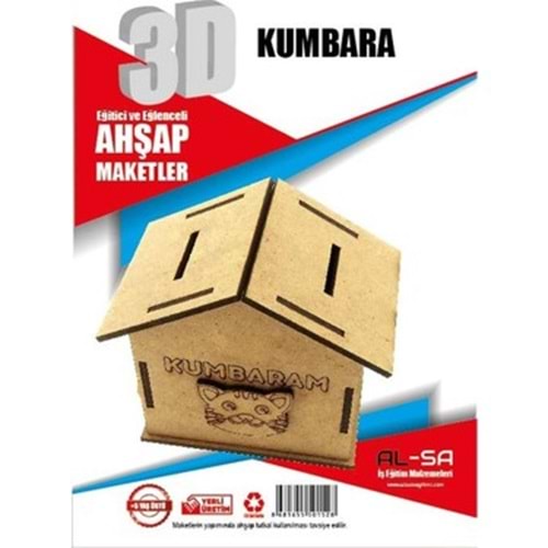 Alsa 3D Ahşap Maket Yap Boya Kumbara
