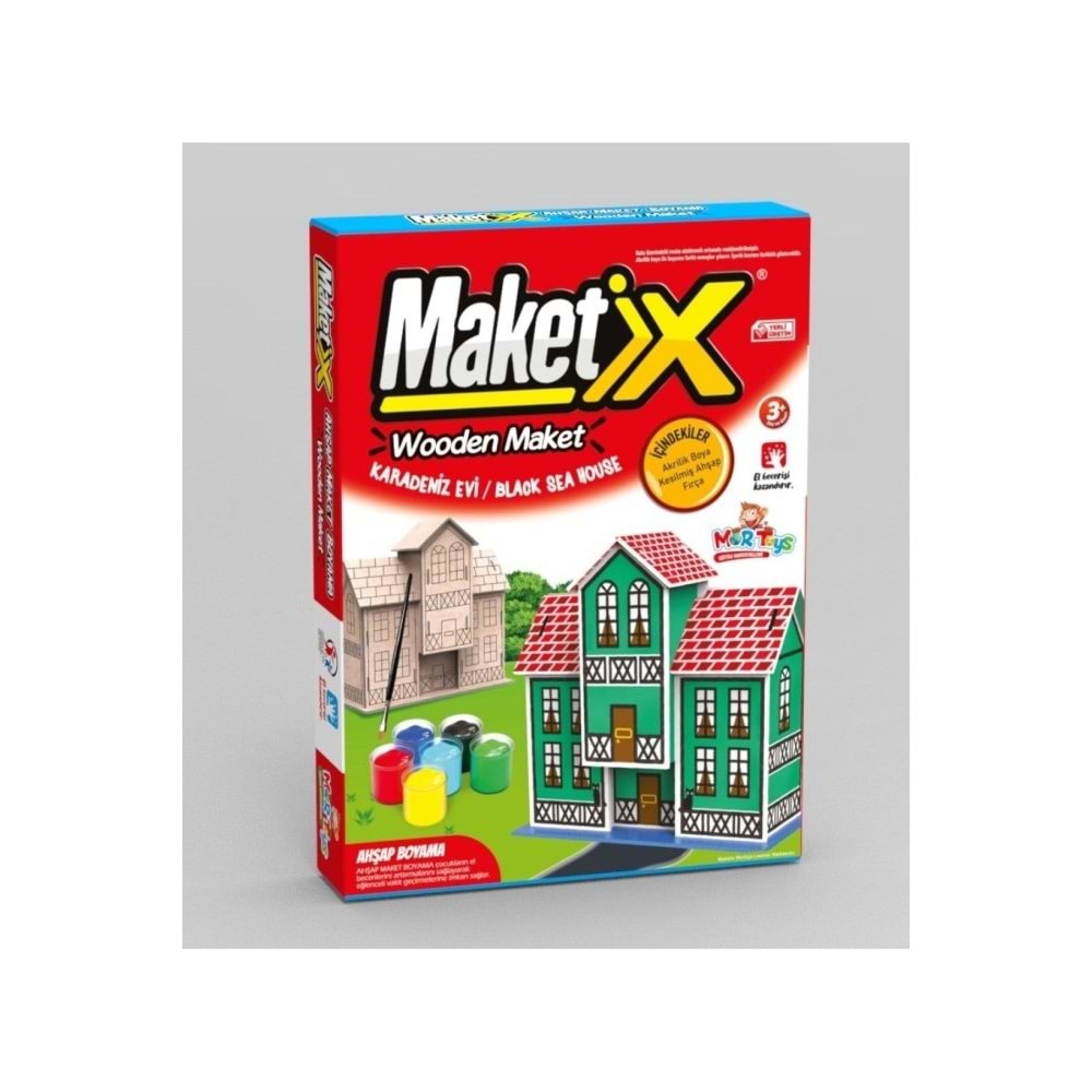 Maketix 3D Ahşap Boyama Seti Karadeniz Evi 9785