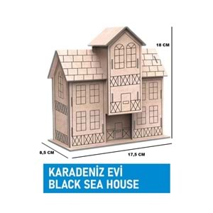 Maketix 3D Ahşap Boyama Seti Karadeniz Evi 9785