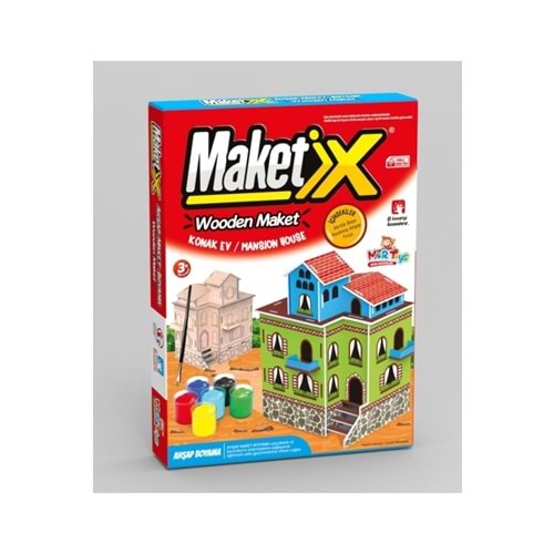 Maketix 3D Ahşap Boyama Seti Konak Ev 9788