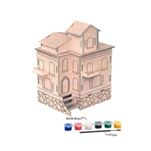 Maketix 3D Ahşap Boyama Seti Konak Ev 9788
