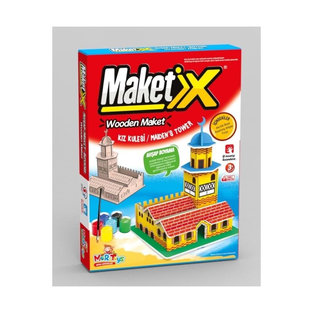 Maketix 3D Ahşap Boyama Seti Kız Kulesi 9787
