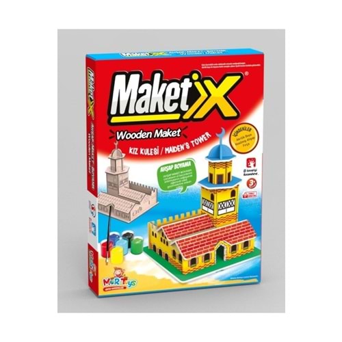 Maketix 3D Ahşap Boyama Seti Kız Kulesi 9787