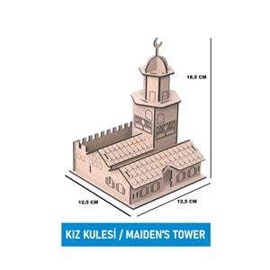 Maketix 3D Ahşap Boyama Seti Kız Kulesi 9787