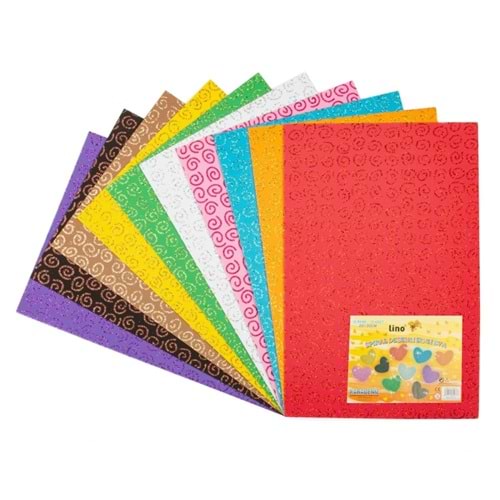 Lino 20x30 Spiral Desenli Simli Eva Karışık 10 Lu