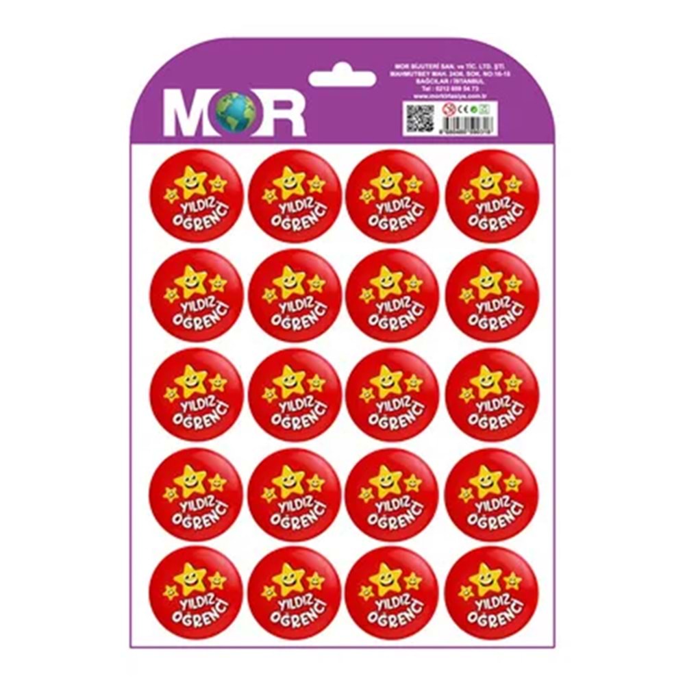 Mor Rozet Yıldız Öğrenci (1 Adet)