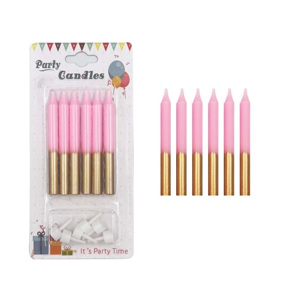 Mum İnce 2 Renk 8cm 6 Lı