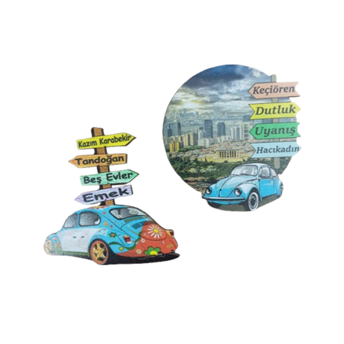 Piramit Ahşap Ankara Hatıra Magneti