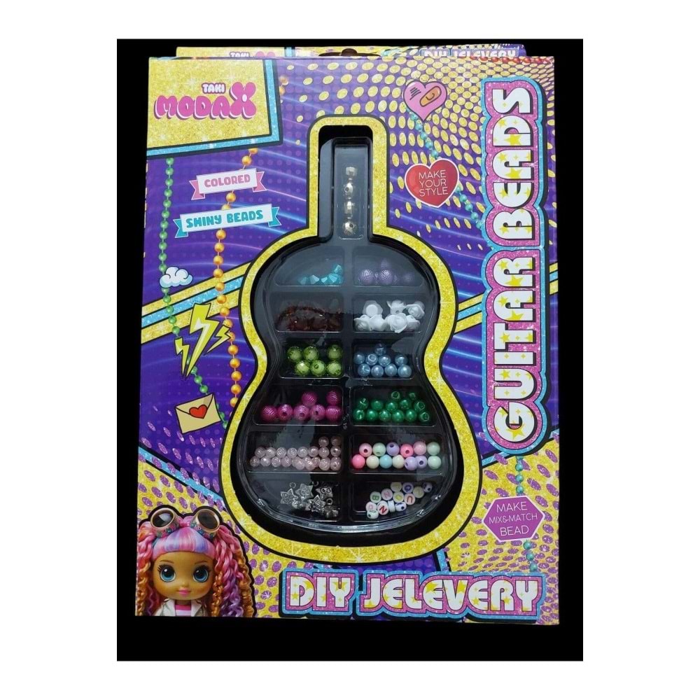 Modax Kutulu Gitar Takı Boncuk Seti 1015