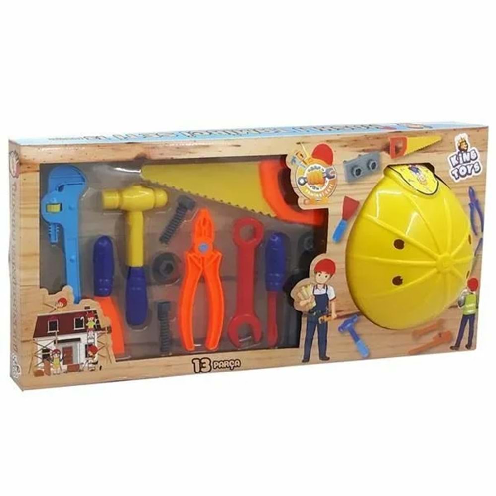 King Toys Kasklı Tamir Seti ENG-1156