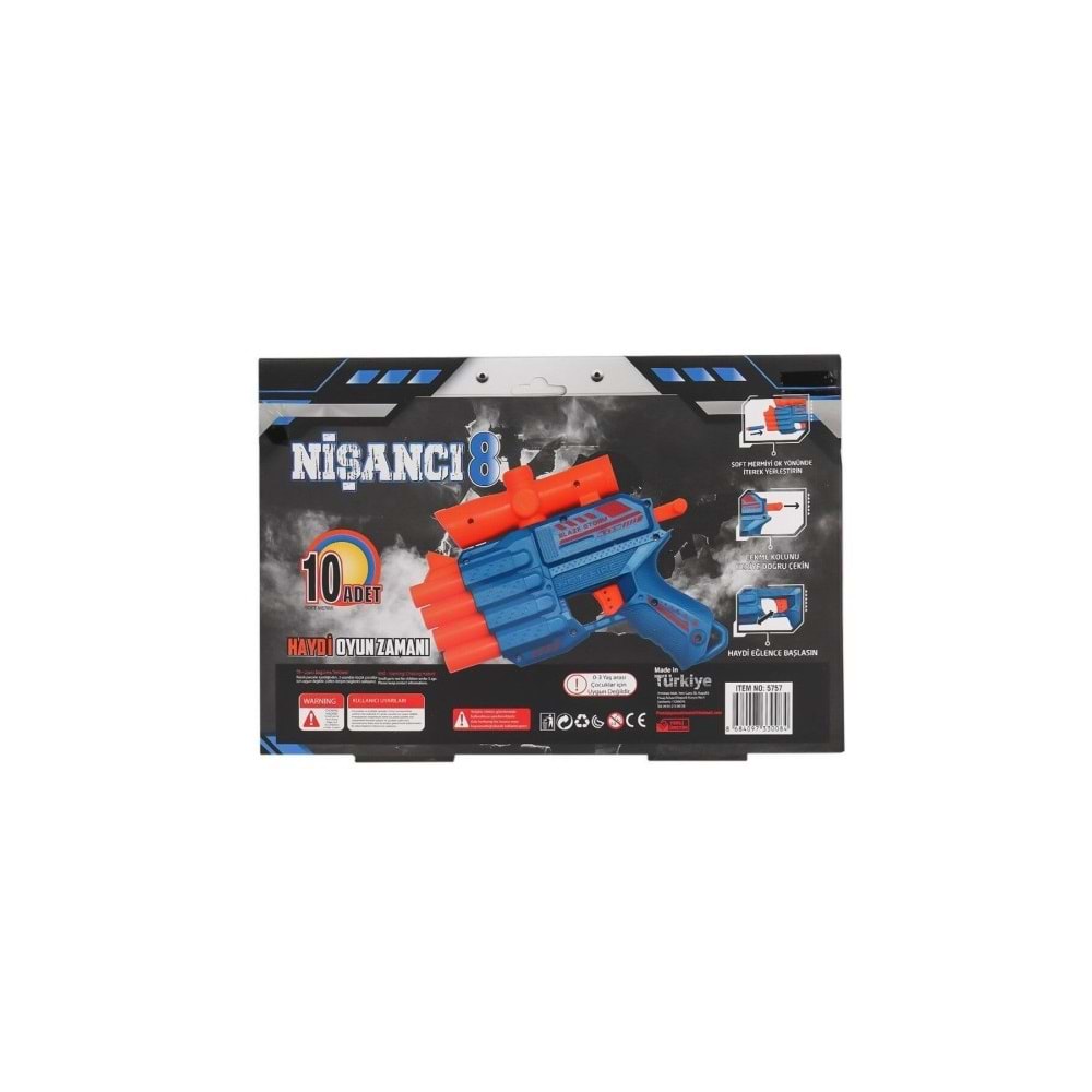 Prestij Kartelalı 4 Ağızlı Dart Atıcı Silah 5757