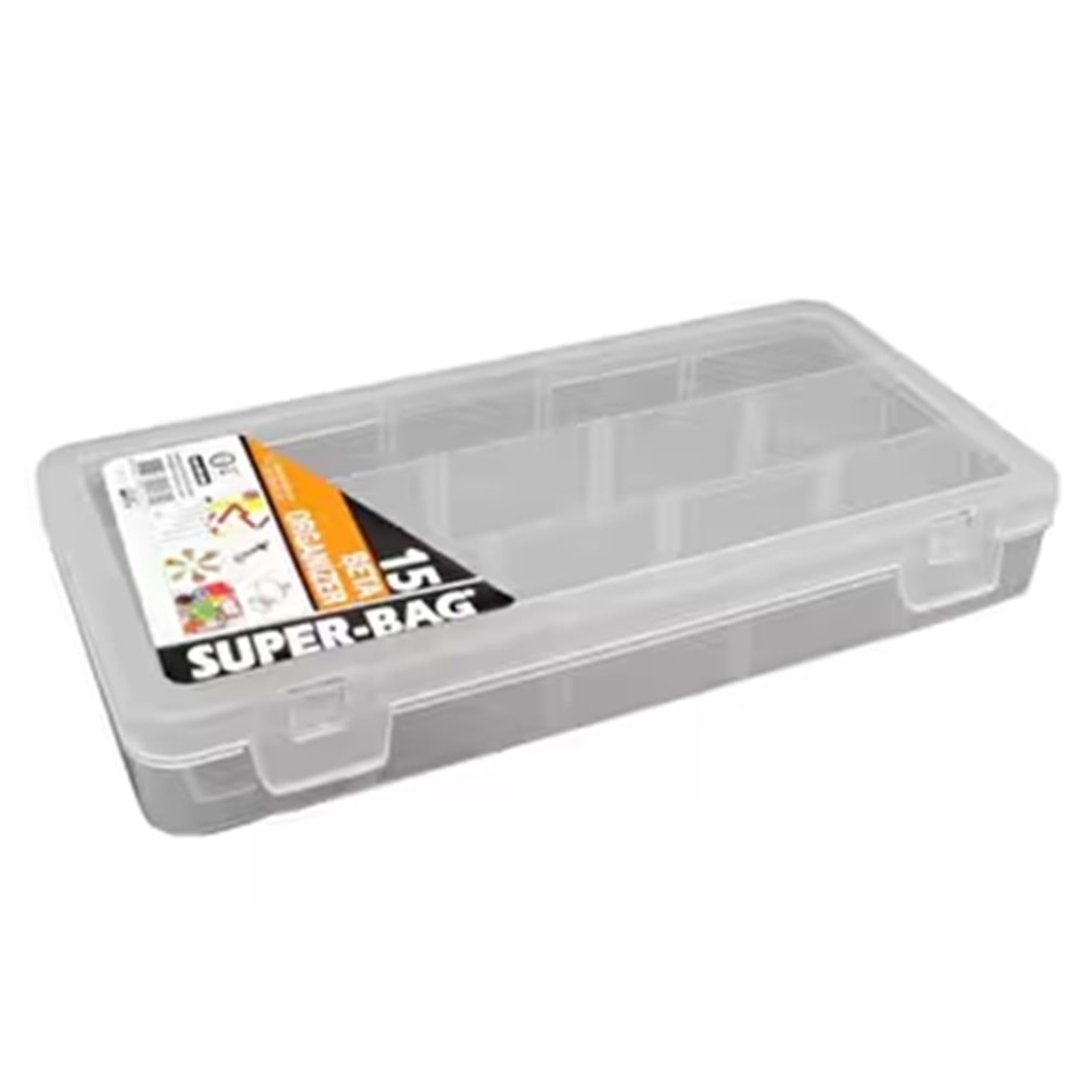 Süper Bag 15 Şeffaf Organizer Çanta 20x10x3