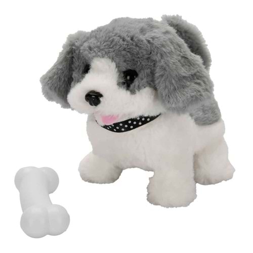 Sunman Peluş Köpek Hreketli Sesli Gri