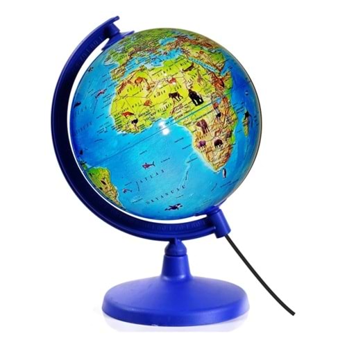 20 Cm Işıklı Yerküre Hayvanlı