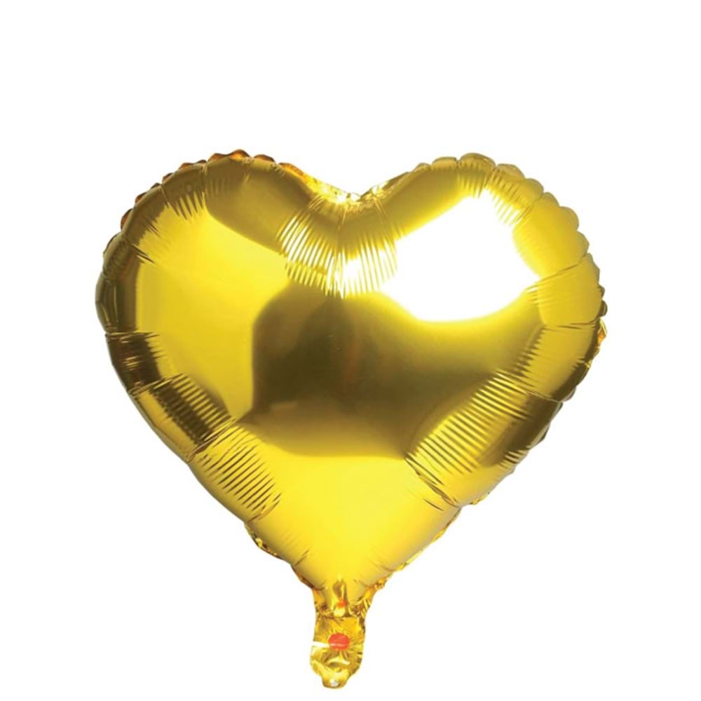 Folyo Balon Kalp Gold 18