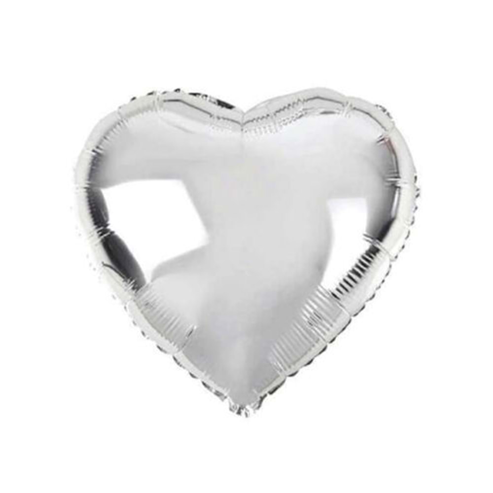 Folyo Balon Kalp Gümüş 22