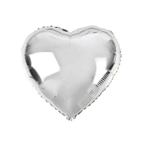 Folyo Balon Kalp Gümüş 22