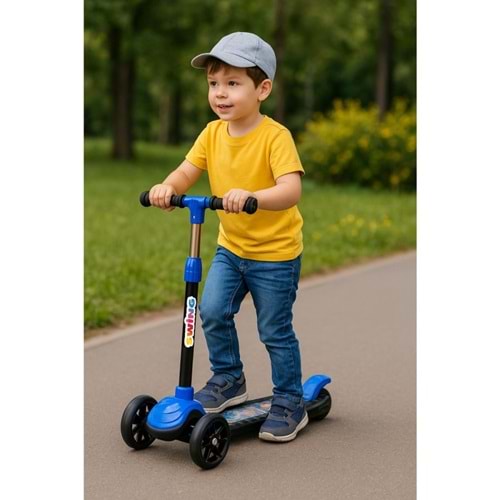 Swing Scooter Işıklı Kutulu Mavi