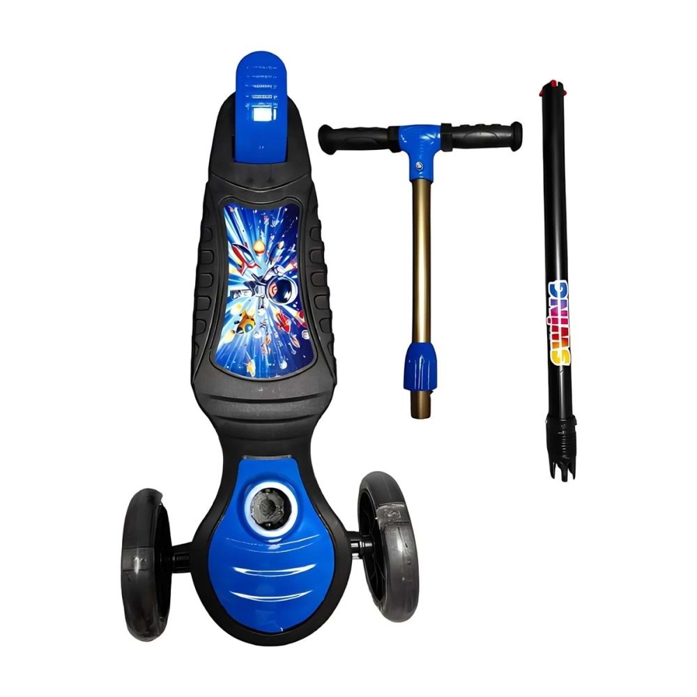 Swing Scooter Işıklı Kutulu Mavi