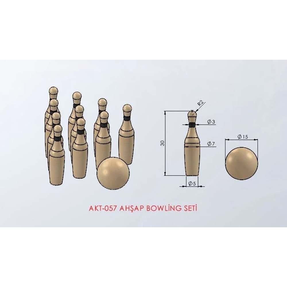 Assa Spor Ahşap Bowling Seti Akt-057