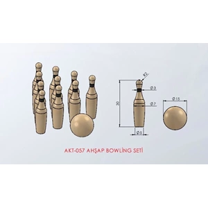Assa Spor Ahşap Bowling Seti Akt-057
