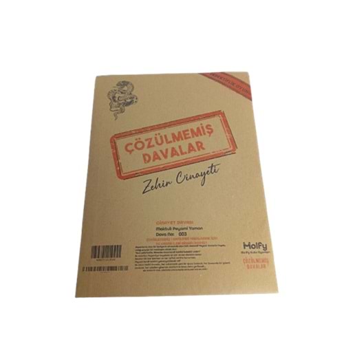 Molfy Çözülmemiş Davalar - Zehir Cinayeti