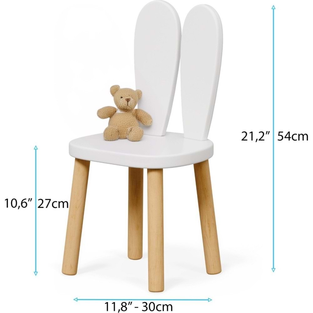 Bee Smart Beyaz Naturel 2 Sandalyeli Masa MS-11