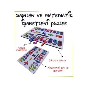Ankebut Sayılar ve Matematik İşaretleri Puzzle
