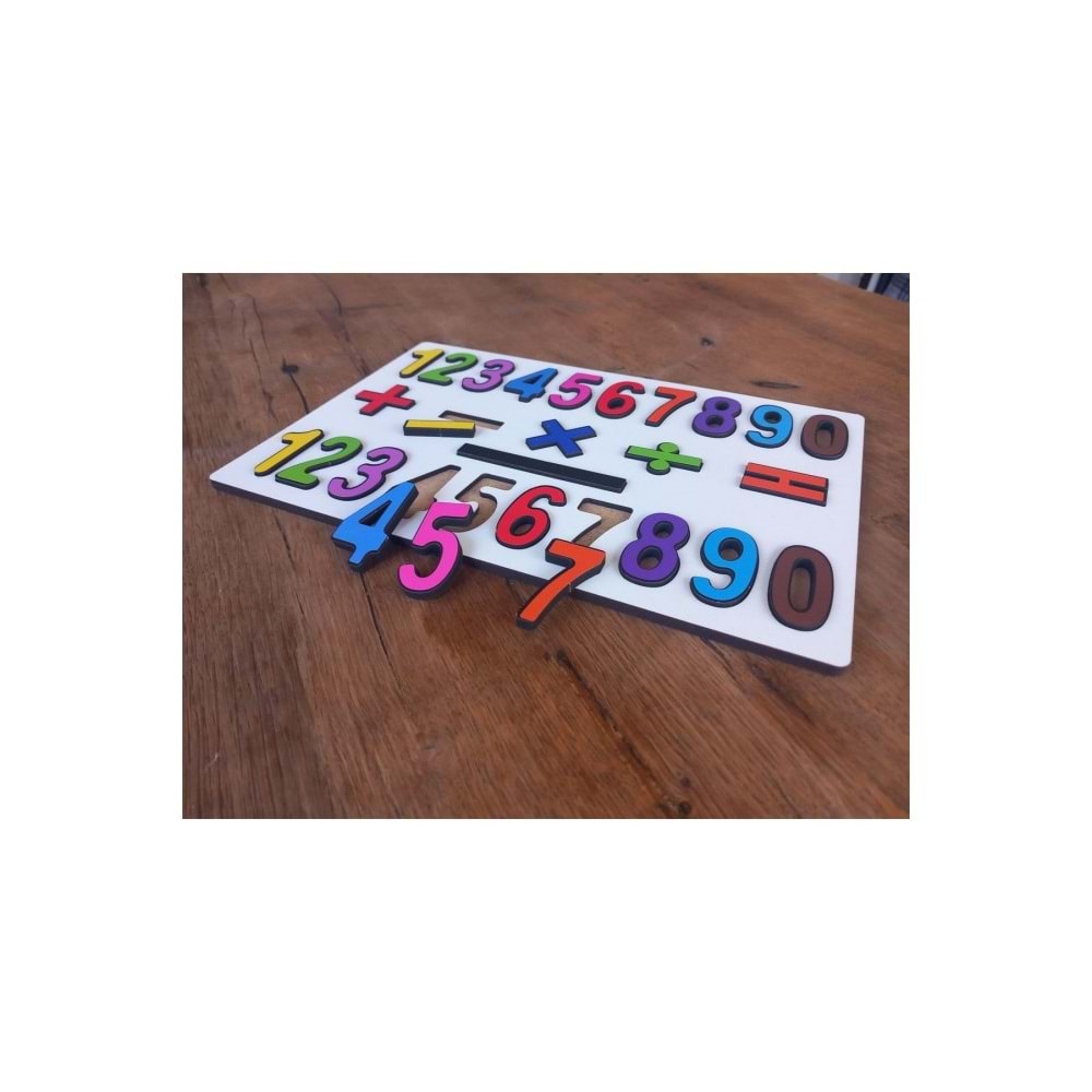 Ankebut Sayılar ve Matematik İşaretleri Puzzle