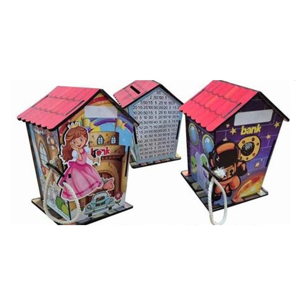 Ankebut Ahşap Hedef Ev Kumbara 33702